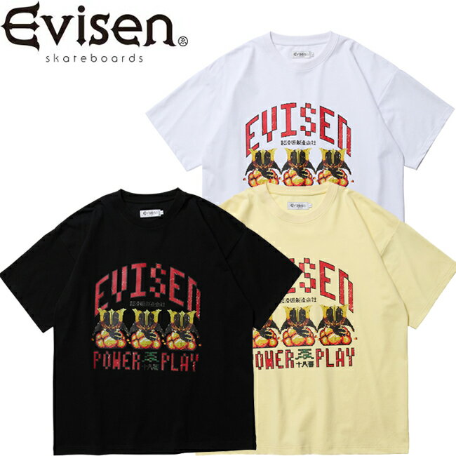 tシャツ Evisen エヴィセン DOT POWER PLAY TECH S/S TEE Black Light Yellow White 半袖Tシャツ カットソー メンズ レディース