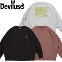 トレーナー Deviluse デビルユース Prickly Flower Crewneck Sweat Ash Black Burgundy クルーネック スウェット メンズ レディース