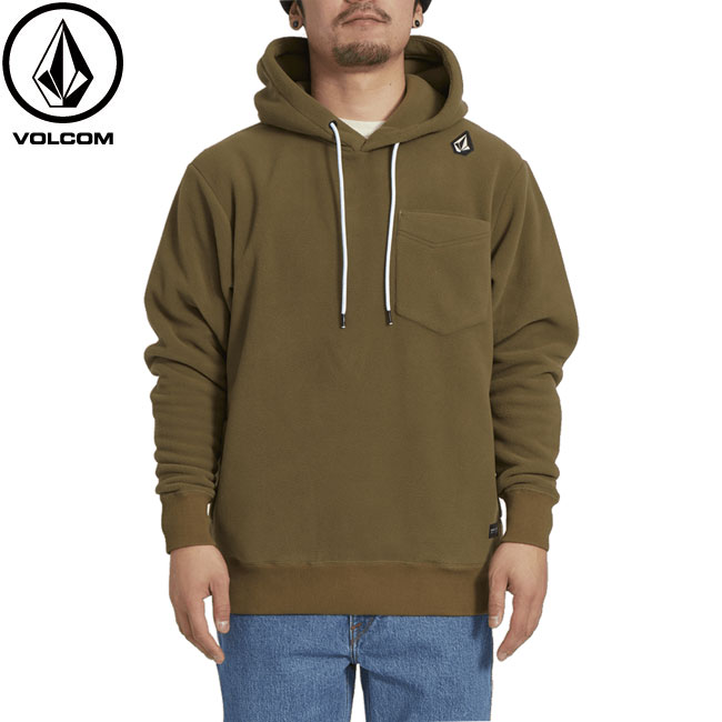 ボルコム VOLCOM パーカー P200 FLEECE PULLOVER HOOD JAPAN LTD MILITARYGREEN フリース プルオーバー フード 日本限定 ミリタリーグリーン