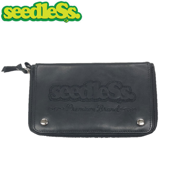 シードレス seedleSs ウォレット SD GENUINE LEATHER WALLET BLACK 長サイフ 財布 ブラック