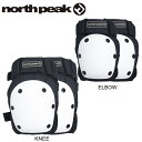 【NORTH PEAK】ADULT PROTECTOR SET(SKATEBOARD PAD)(4点セット ひじ ひざ)(ノースピーク プロテクター セット スケートボード パッド 防具)18s/