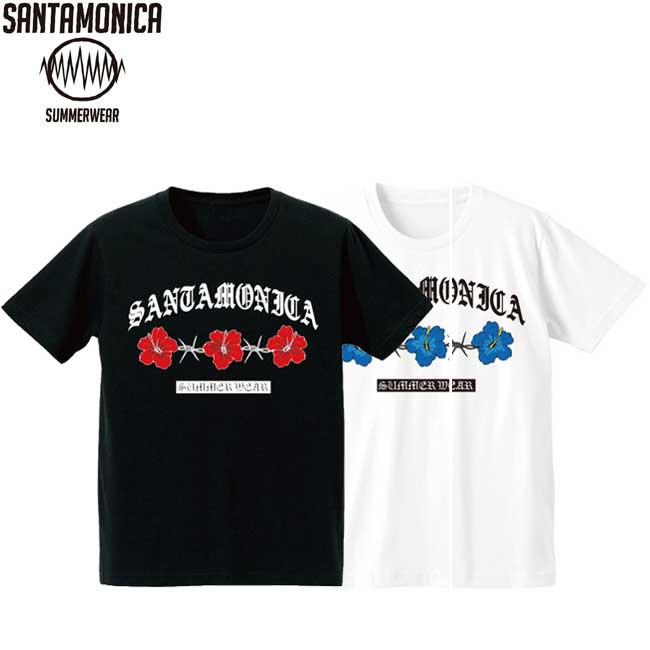 サンタモニカ・サマー・ウェアー SMSW 半袖 tシャツ Entangled Flower S/S TEE BLACK WHITE SANTA MONICA SUMMER WEAR 半袖Tシャツ カットソー メンズ レディース HEY-SMITH