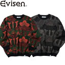 セーター Evisen エヴィセン KABUTO MOHAIR CREW KNIT Black/Grey Orange/Green ニット メンズ レディース