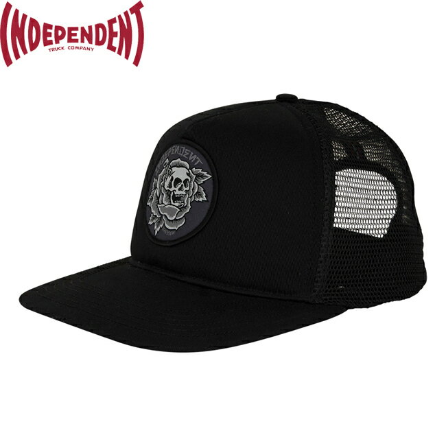 Rakuten - キャップ Independent インディペンデント Dressen Skull Rose 5panel Mesh CAP Black ドレッセン メッシュキャップ 帽子 メンズ レディース