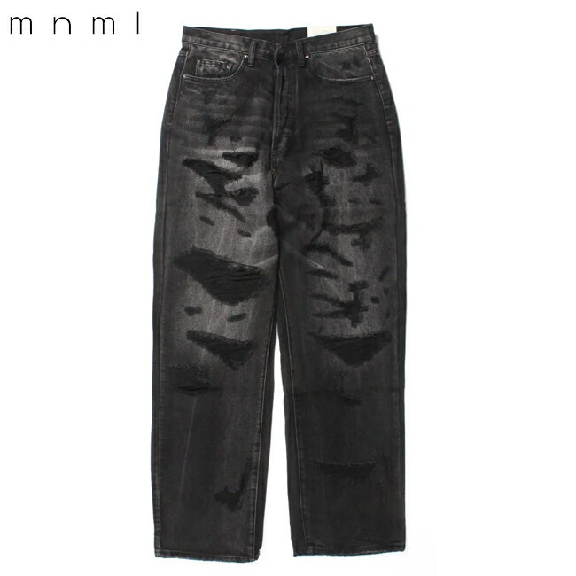 Rakuten - パンツ mnml ミニマル Ultra Baggy Distressed Denim Vintage Black PANTS デニムパンツ ウォッシュドデニム メンズ