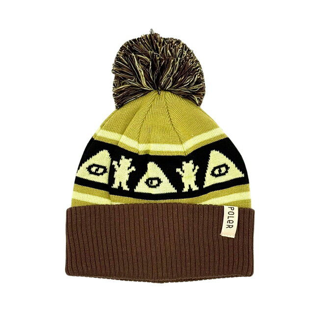 ビーニー POLER x GRIZZLY ポーラー グリズリー Bear Beanie Green Red ニット帽 帽子 メンズ レディース