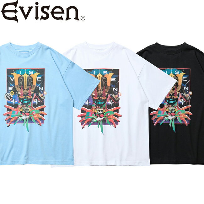 Rakuten - tシャツ Evisen エヴィセン COMING S/S TEE Blue White Black 半袖Tシャツ カットソー メンズ レディース
