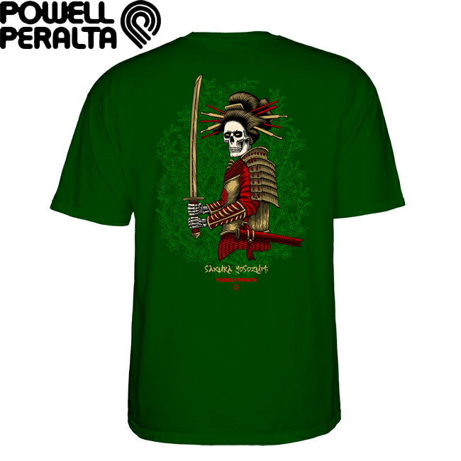 Rakuten - tシャツ POWELL PERALTA パウエルペラルタ Sakura Yosozumi Onna-Bugeisha S/S T-SHIRTS Forest Green 半袖Tシャツ カットソー メンズ レディース