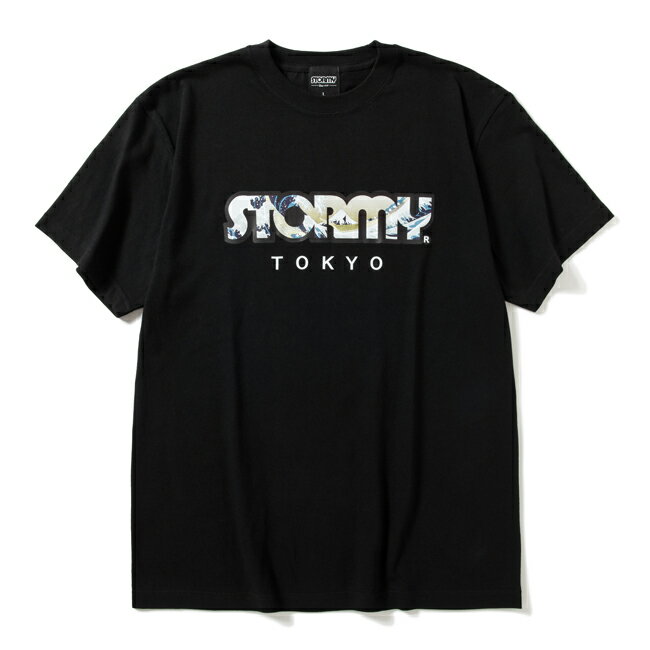 tシャツ STORMY ストーミー LOGO WAVE S/S T-Shirts Black 半袖Tシャツ カットソー メンズ レディース