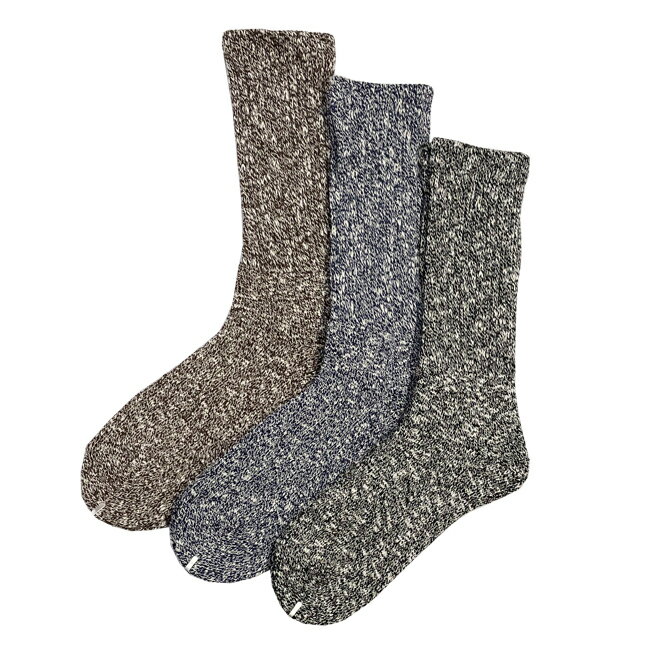 ソックス STORMY ストーミー Crew Slab Pile 3 Piece Pack Socks Black/Navy/Brown 3足組ソックス 靴下 メンズ レディース