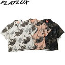 シャツ FLATLUX フラットラックス Bite Ss-Shirts Cream Coral Black カジュアルシャツ メンズ レディース