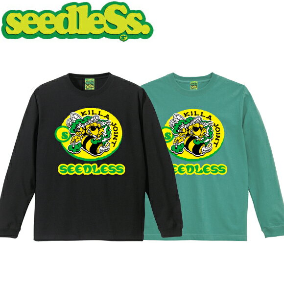 Rakuten - tシャツ seedleSs シードレス Killa Joint LS TEE Black Hazy Green 長袖Tシャツ カットソー メンズ レディース