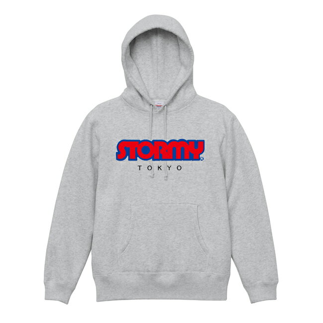 パーカー STORMY ORIGINAL ストーミー Logo TOKYO Pullover Hoodie Ash プルオーバーフード スウェット メンズ レディース