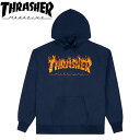 スラッシャー THRASHER パーカー Inferno Hoodie Sweat Navy プルオーバーフード スウェット メンズ レディース