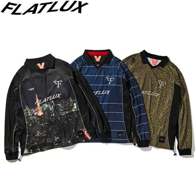 ����� FLATLUX �ե�åȥ�å��� LSFB L/S Shirt Tokyo night Sharp Navy Leopard CAMO ���å�������� ...