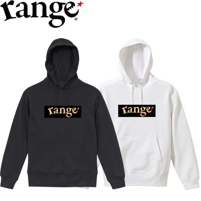 レンジ range パーカー Heart Fly Box Logo Hoody Sweat Black White プルオーバーフード スウェット メンズ レディース