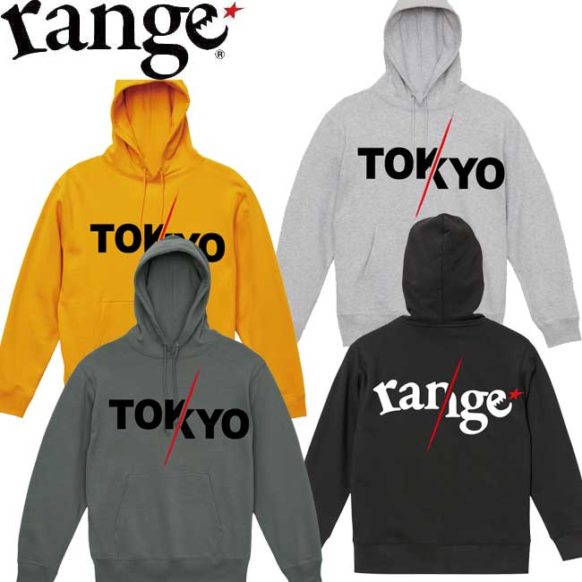 レンジ range パーカー Cut the Gordian Knot Hoody Sweat Black Gold Ash Gray Stone Green プルオーバーフード スウェット メンズ レディース