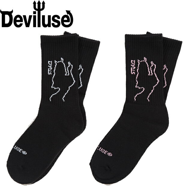 Rakuten - ソックス Deviluse デビルユース She Devil Socks Black/White Black/Pink 靴下 メンズ