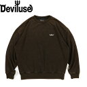 トレーナー Deviluse デビルユース Small Logo Crewneck Sweat Black クルーネック スウェット メンズ レディース(4)