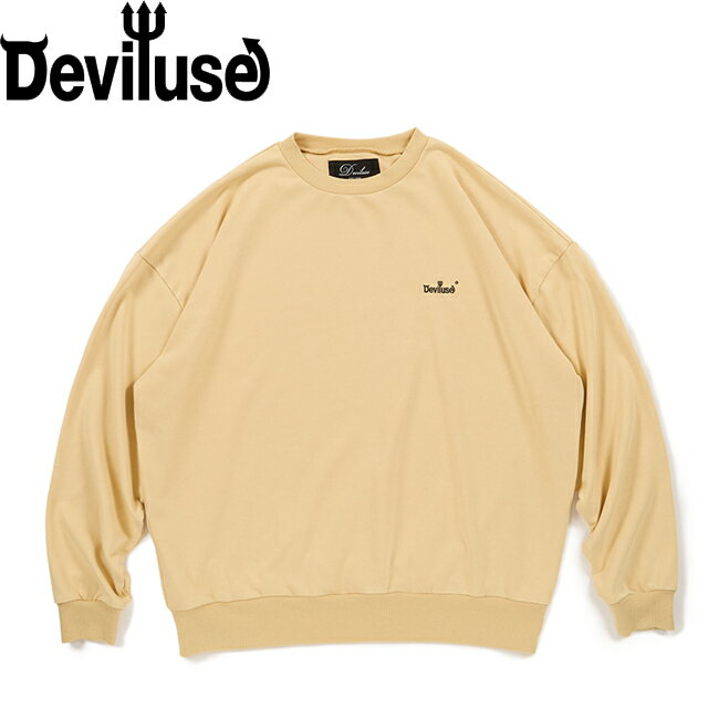 Rakuten - トレーナー Deviluse デビルユース Small Logo Crewneck Sweat Sand クルーネック スウェット メンズ レディース