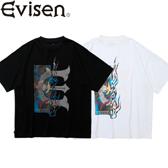 Rakuten - tシャツ Evisen エヴィセン JULIEN E LOGO TECH S/S TEE Black White 半袖Tシャツ カットソー メンズ レディース