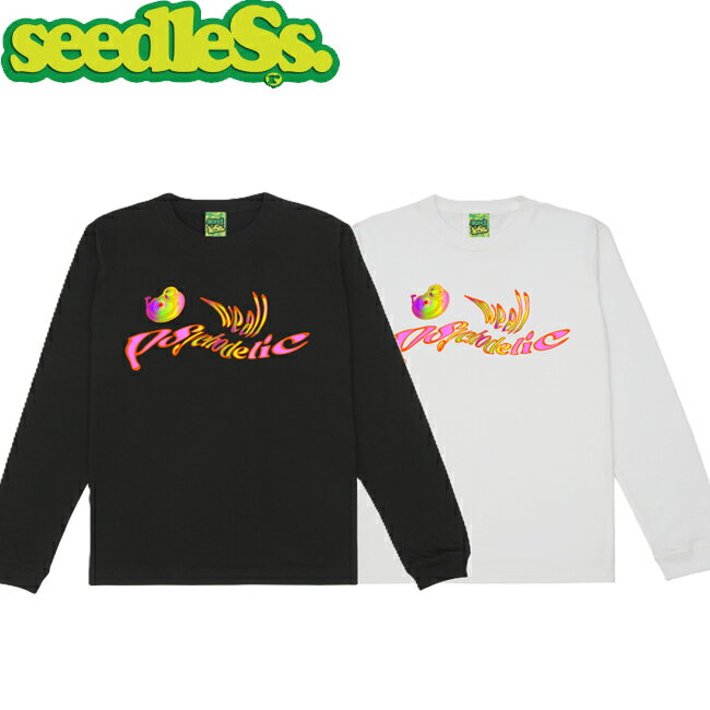 樂天商城 - tシャツ seedleSs シードレス Psychodelic L/S T-SHIRTS Black White 長袖Tシャツ カットソー メンズ レディース