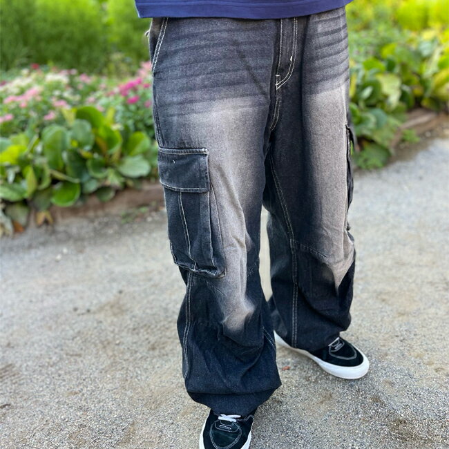 Rakuten - パンツ Original Workwear オリジナルワークウエア Vintage Cargo WIDE PANT Black 24-10-17 カーゴパンツ ヴィンテージ メンズ レディース