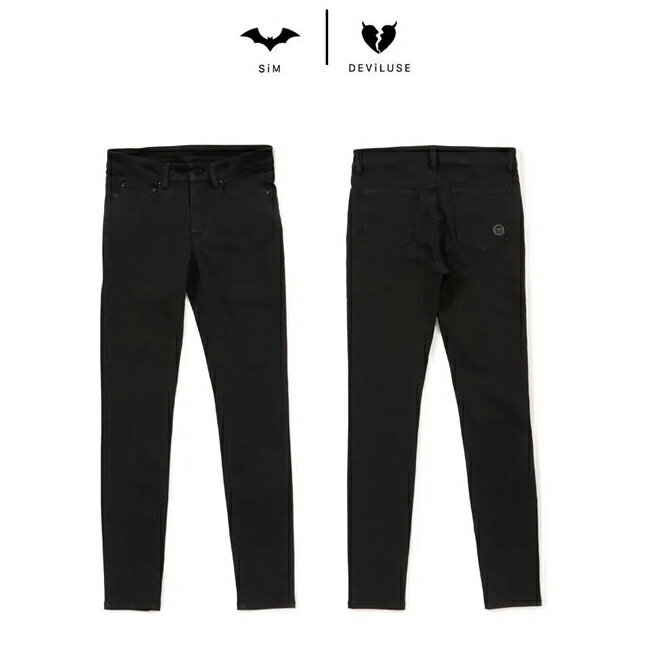 SiM x Deviluse Skinny Fit Pants "ROCK STAR" SiM MODEL Black