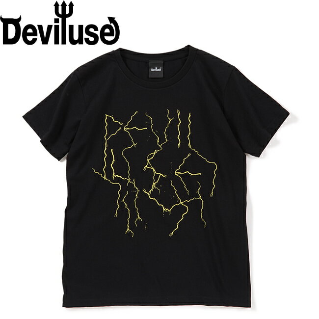 Rakuten - tシャツ Deviluse デビルユース Lightning Girls S/S T-shirts Black fw25004 半袖Tシャツ カットソー レディース