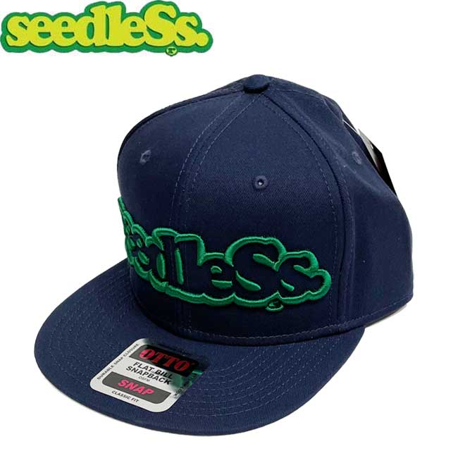 シードレス seedleSs キャップ SD OTTO SNAPBACK CAP Navy/Green スナップバックキャップ 帽子 メンズ レディース