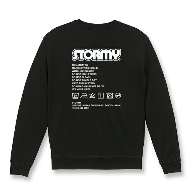 Rakuten - トレーナー STORMY ストーミー Care Label 2 CREW SWEAT Black クルーネック スウェット メンズ レディース
