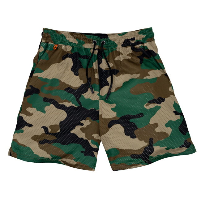 パンツ INTERBREED インターブリード Airy Training Mesh Shorts Woodland Camo カモフラパンツ ショーツ ショートパンツ ボトムス メンズ