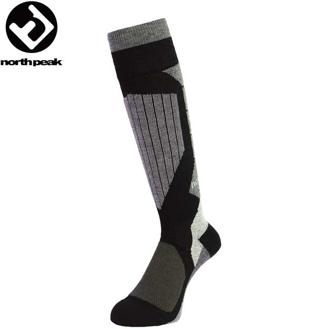 ソックス north peak ノースピーク SNOWBOARD SOCKS 23-25cm 25-27cm 27-29cm スノーボード スキー 着圧タイプ メリノウール使用