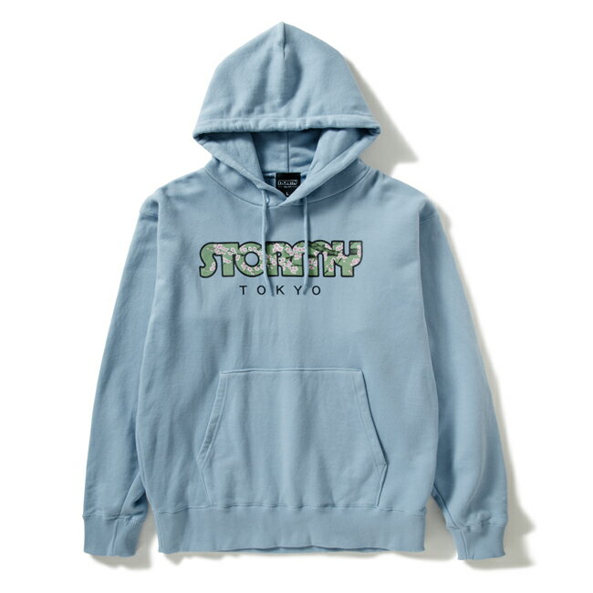 樂天商城 - パーカー STORMY ORIGINAL ストーミー Logo Sakura Tokyo PULLOVER HOODIE Acid Blue プルオーバーフード スウェット メンズ レディース