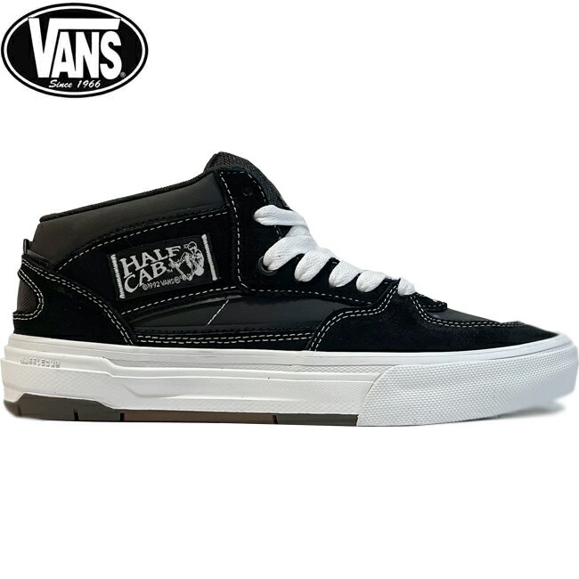 スニーカー VANS バンズ Skate Half Cab Wafflecup SKATEBOARD SHOES Black/White スケートボード シューズ ハーフキャブ ワッフルカップ メンズ