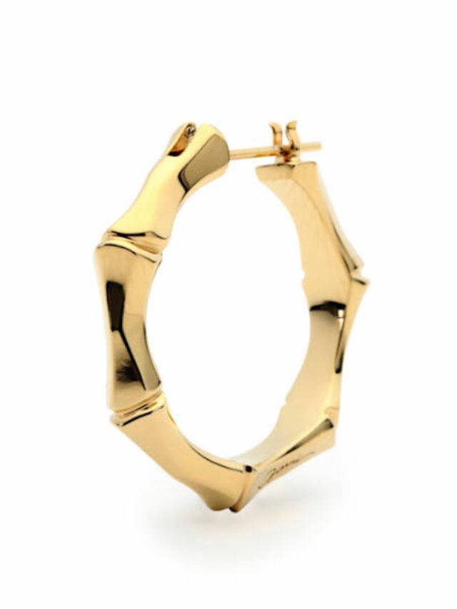 【GARNI / ガルニ】 【取り寄せ】【片耳用】 クロッケリー バンブーピアス Lサイズ / Crockery Bamboo Pierce L / ゴールド