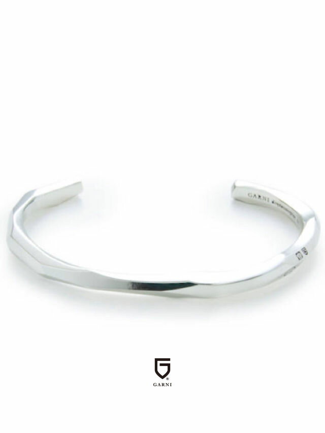 【GARNI / ガルニ】 【取り寄せ】クロッケリーバングル / small Crockery Bangle - S / シルバー