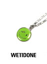 【WE11DONE / ウェルダン】 【22SS】グリーン スマイル シルバーネックレス / WE11DONE SMILE SILVER NECKLACE / グリーン