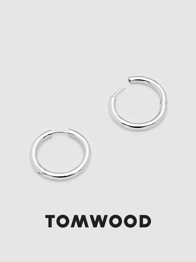 【TOMWOOD / トムウッド】 【両耳用】クラシック フープ ピアス M / Classic Hoop Medium / シルバー