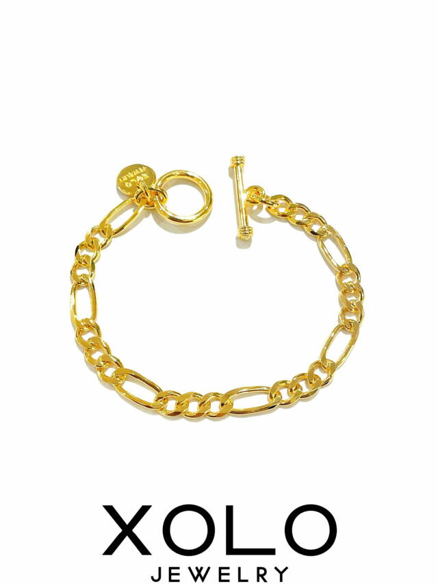 【XOLO / ショロ】 クロー リンク ブレスレット / CLAW LINK BRACELET -6mm- 24K ALL COATING