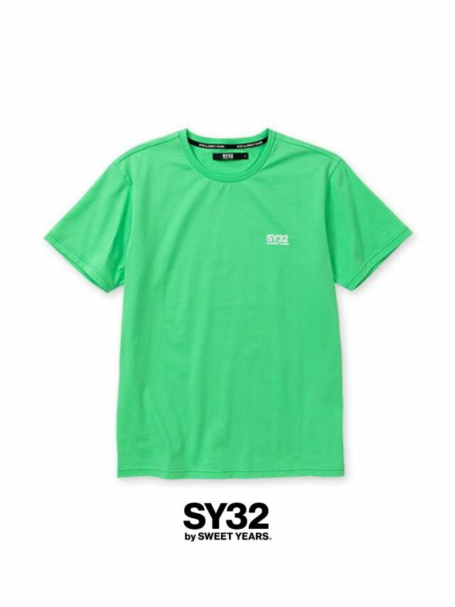 【SY32 by SWEET YEARS / エスワイサーティトゥバイスィートイヤーズ】 フラッシュ カラー バック サークルグラフィック Tシャツ / FLASH COLOR BACK CIRCLE GRAPHIC TEE / グリーン