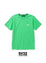 【SY32 by SWEET YEARS / エスワイサーティトゥバイスィートイヤーズ】 フラッシュ カラー バック サークルグラフィック Tシャツ / FLASH COLOR BACK CIRCLE GRAPHIC TEE / グリーン