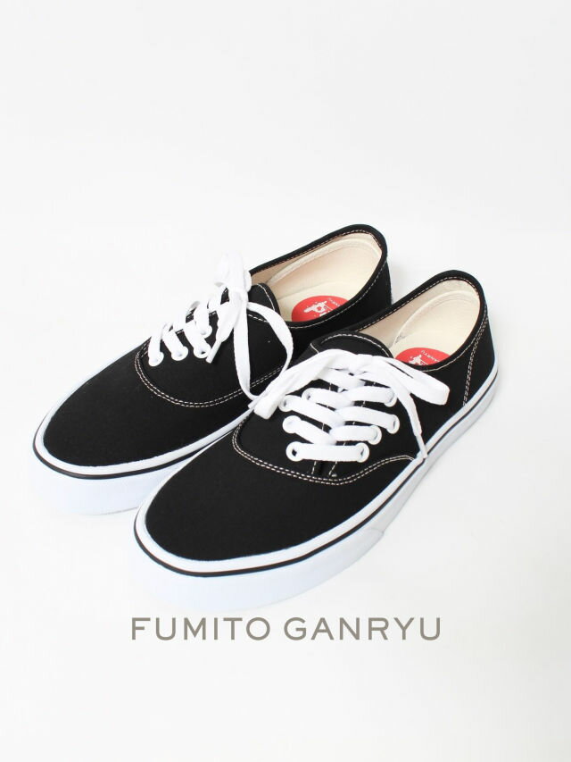 【FUMITO GANRYU / フミト ガンリュウ】 【24SS】グラフィティ デッキシューズ ローカット スニーカー / GRAFFITI DECK SHOES / ブラッ..