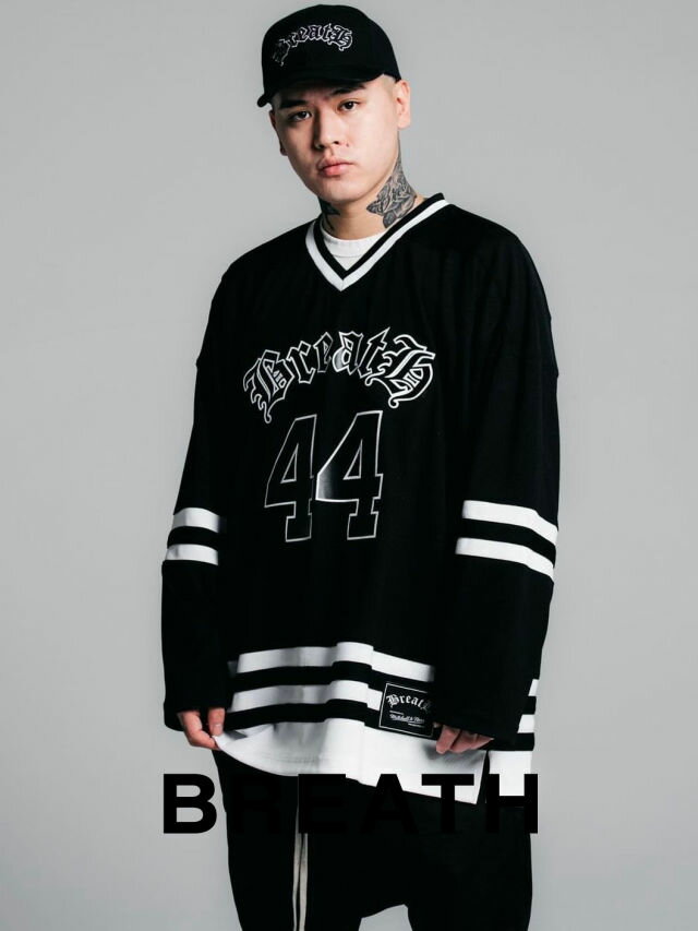  BREATH   uX   ~ MITCHELL & NESS  zbP[ W[W[ Vc   HOCKEY JERSEY   ubN