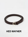 【HED MAYNER / ヘド メイナー】 【24SS】ロングベルト / BELT WITH EYELETS / ベージュ × カーキ