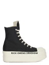 【RICK OWENS DRKSHDW / リックオウエンス ダークシャドウ】 【24SS】ダブルバンパー ハイカット スニーカー / DOUBLE BUMPER SNEAKS / ブラック×ホワイト