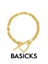 【BASICKS / ベイシックス】 【25AW】ハート ブレスレット / HEART BRACELET (SMALL LINK) / ゴールド
