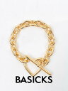 【BASICKS / ベイシックス】 【25AW】ハート ブレスレット / HEART BRACELET (MEDIUM LINK) / ゴールド