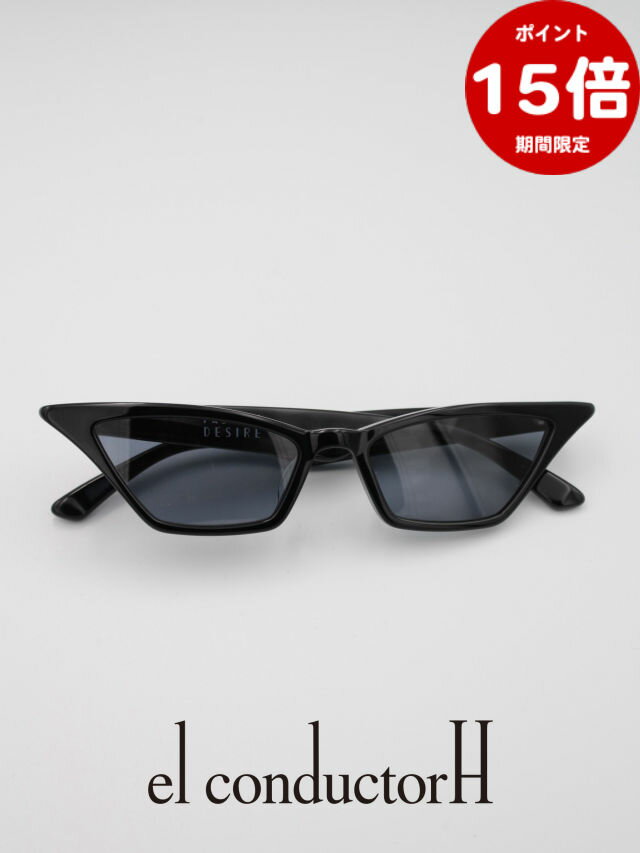 期間限定P15倍【el conductorH / コンダクター】 【24AW】キャット アイ サングラス / SUN GLASSES01 / ブラック