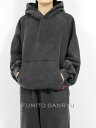 【FUMITO GANRYU / フミト ガンリュウ】 【25SS】2ウェイ プル フーディー パーカー / 2WAY PULL HOODIE / ブラック